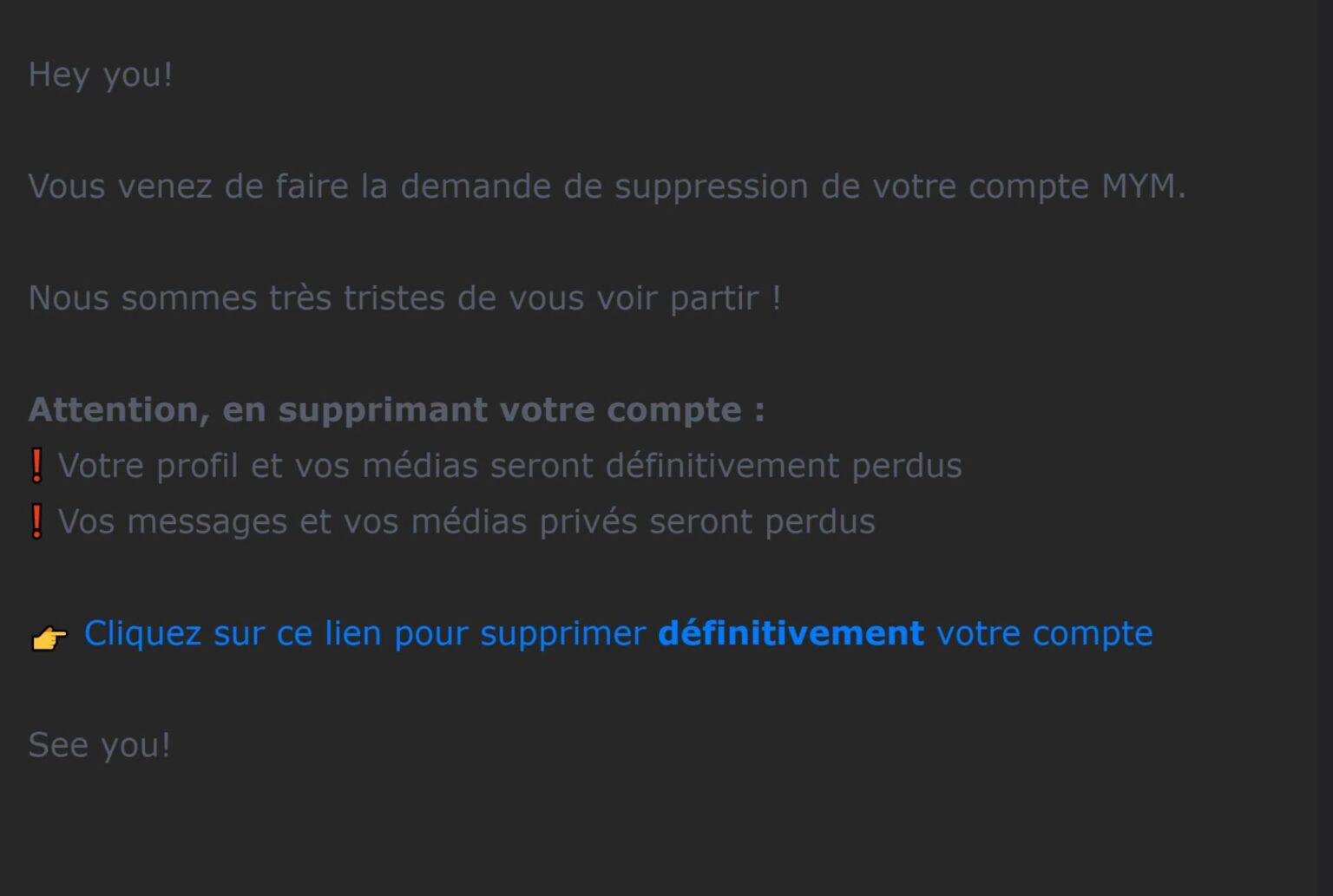 Supprimer Mon Compte MYM ? Agenceonlyfans.fr
