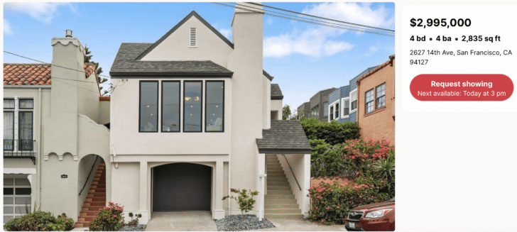 Une maison de 3 à 3,5 millions de dollars dans le quartier de West Portal est une option moins chère qui vous permet de FEU plus facilement