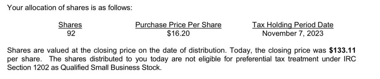 Base de coût d'achat SpaceX pour Financial Samurai