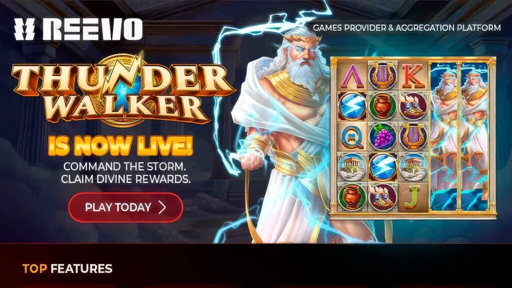 REEVO lance la machine à sous Thunder Walker sur le thème de la mythologie grecque | REEVO lance la machine a sous Thunder Walker sur le