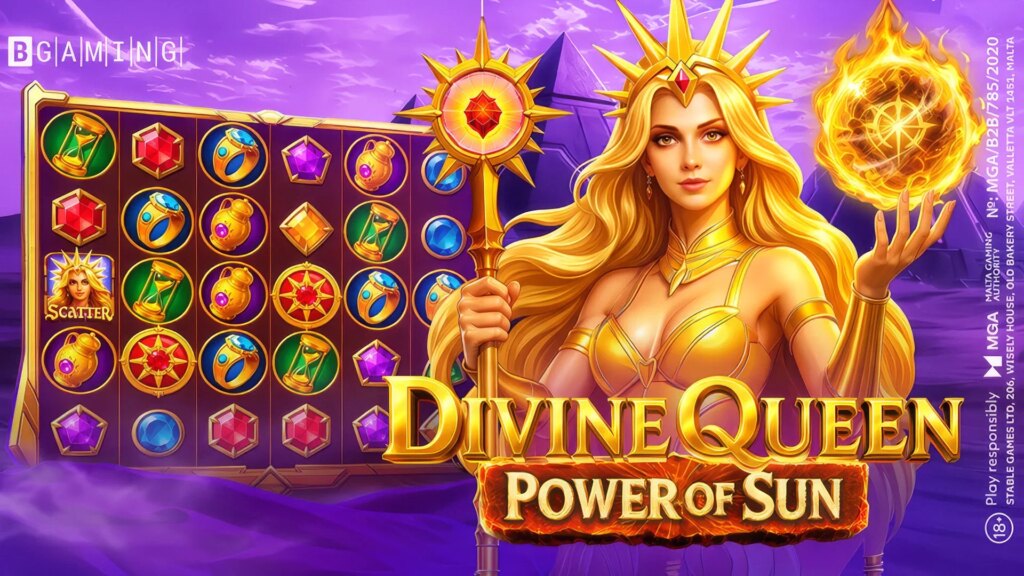 BGaming lance la machine à sous Divine Queen: Power of Sun avec le mécanisme Cell Multiplier | BGaming lance la machine a sous Divine Queen Power of