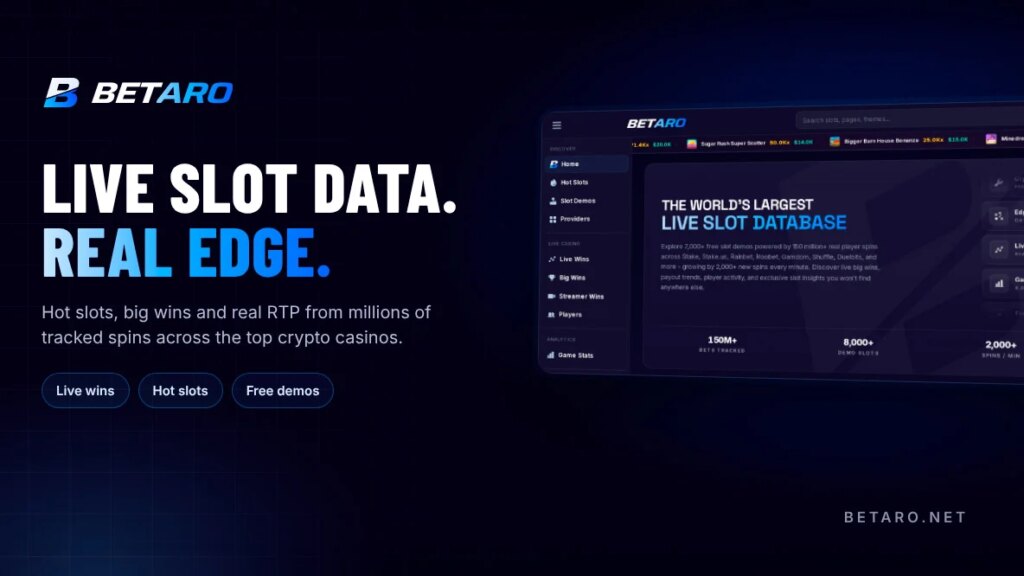 Betaro lance une plateforme de données de machines à sous cryptographiques avec 8 800 démos gratuites et données de paris de 21 casinos | Betaro lance une plateforme de donnees de machines a sous